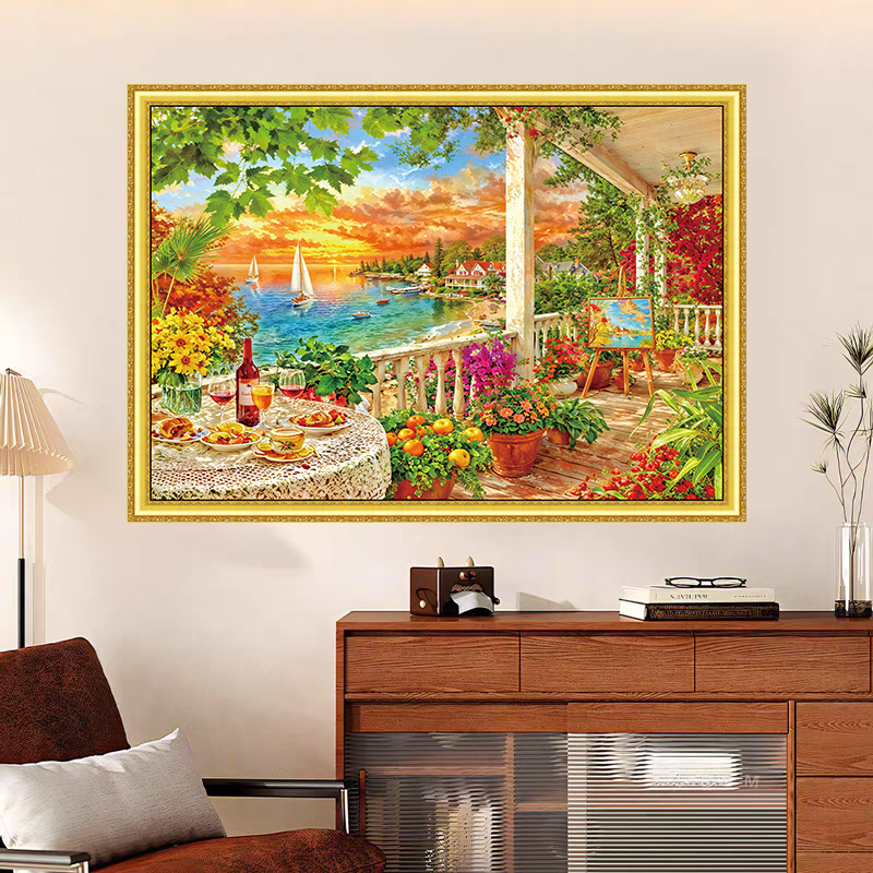 【小白定制】听海时光2025新款十字绣满绣67色无勾边【裸包无针】