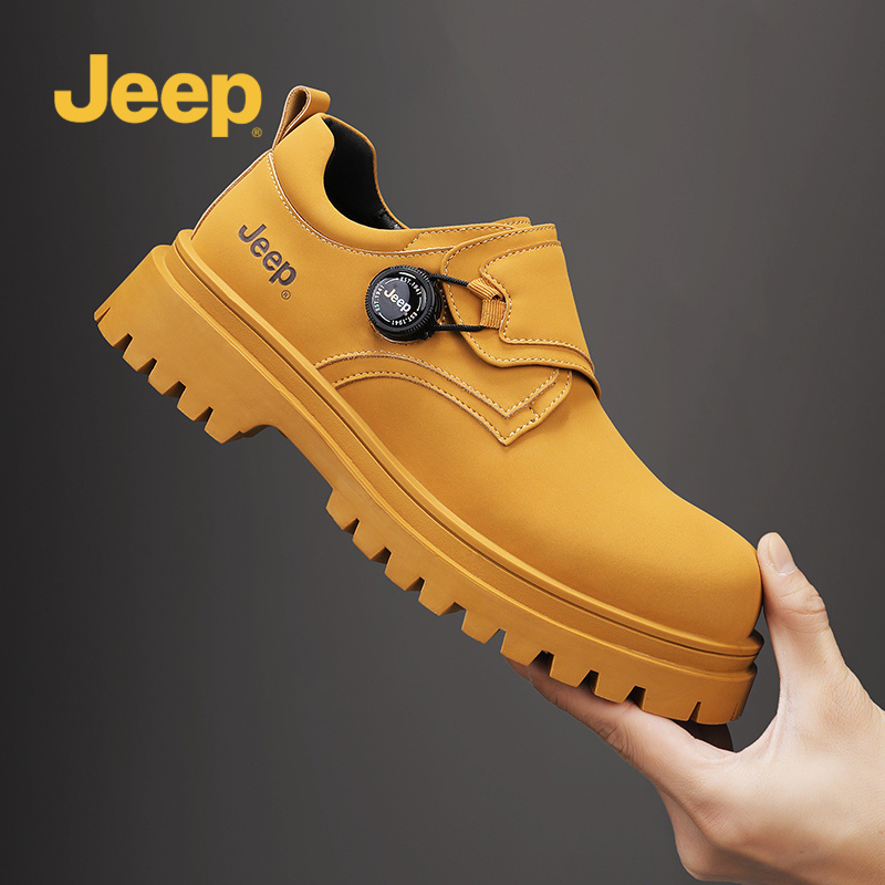 JEEP/吉普男鞋2025秋季新款德比鞋厚底商务休闲防滑英伦大头皮鞋商品图