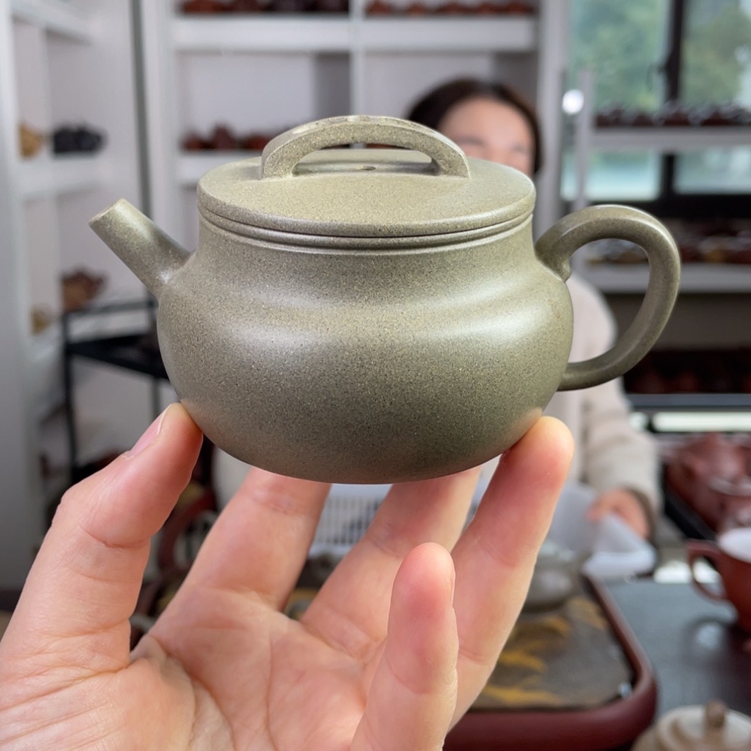 紫砂茶壶青段青悦160cc
