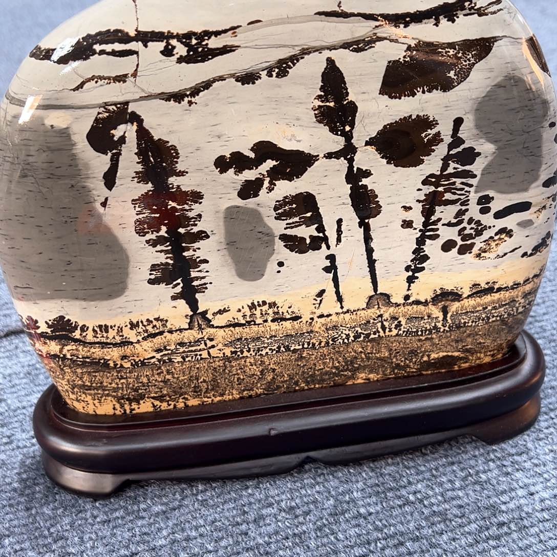 广西石广西天然国画石