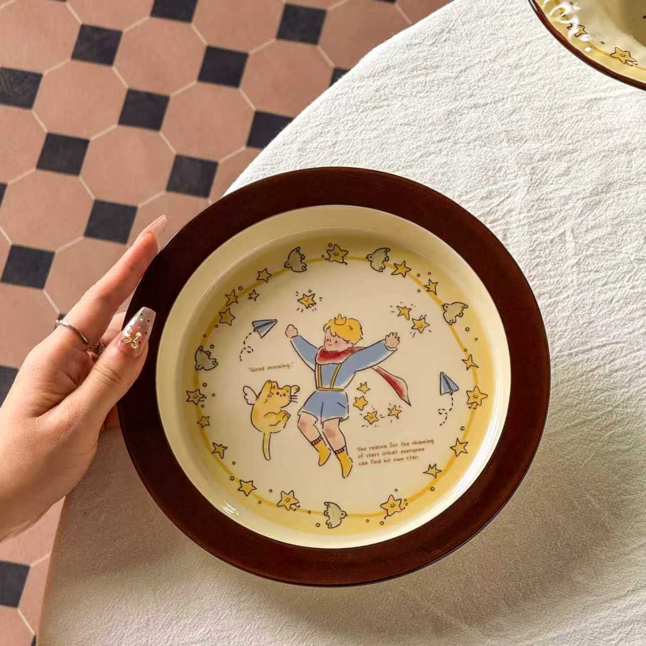 【special home】星星小王子系列陶瓷餐具盘子菜盘深盘可爱飞边圆盘