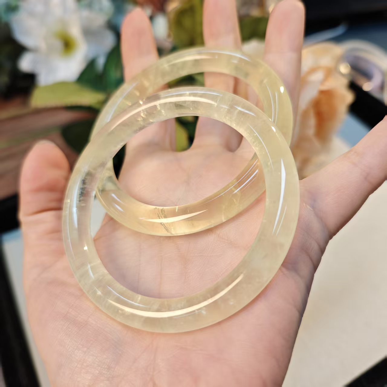 DX34高透黄水晶手镯58圈口（多样性发其一）微瑕介意慎拍