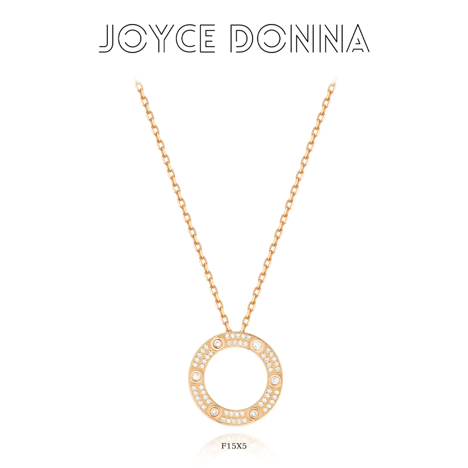 镀K金 法式轻奢气质高级感圆形大饼项链 F15X24 F15X5