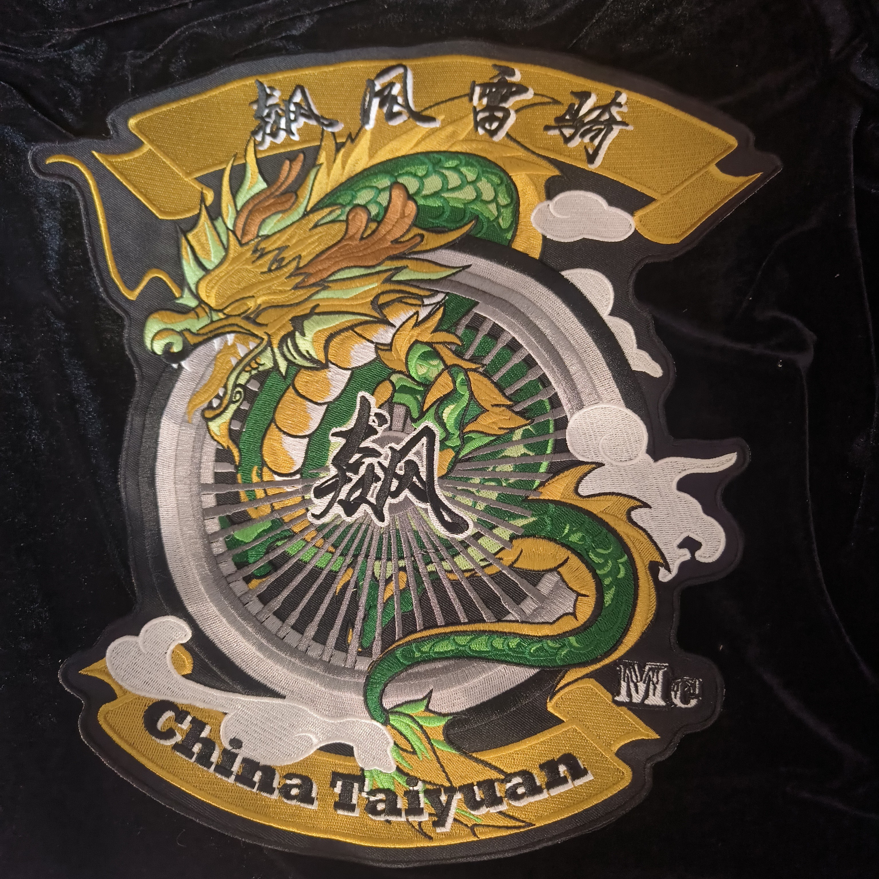 飙风雷骑俱乐部刺绣标