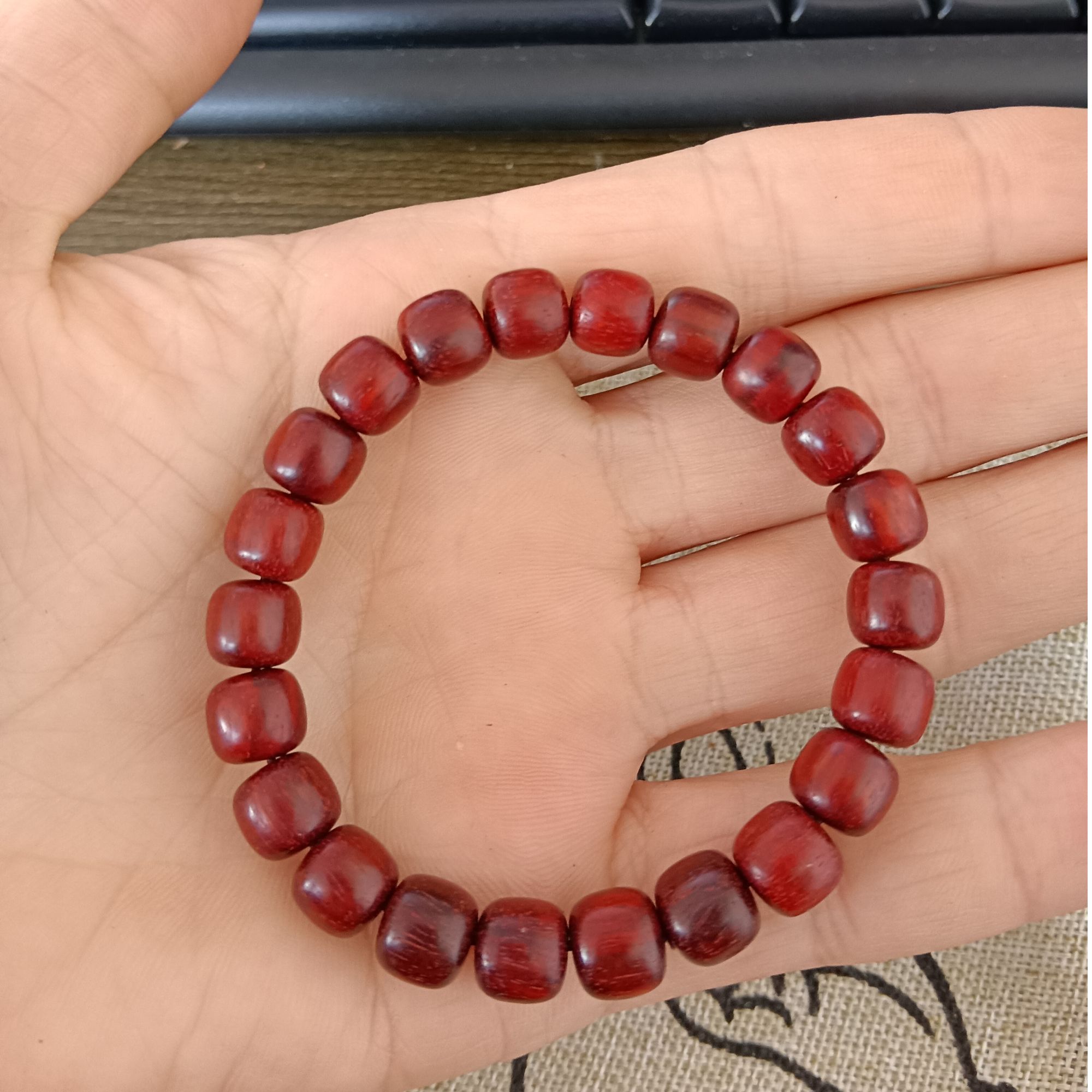 A106赞比亚血檀木手串单圈8mm*22颗老型珠男女士盘玩念珠手链国风