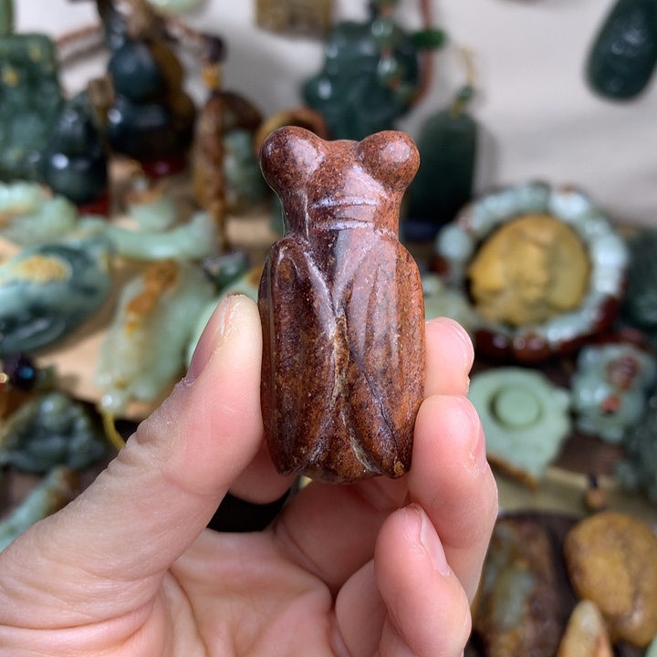 岫岩河磨玉（透闪石质玉）手把未镶嵌