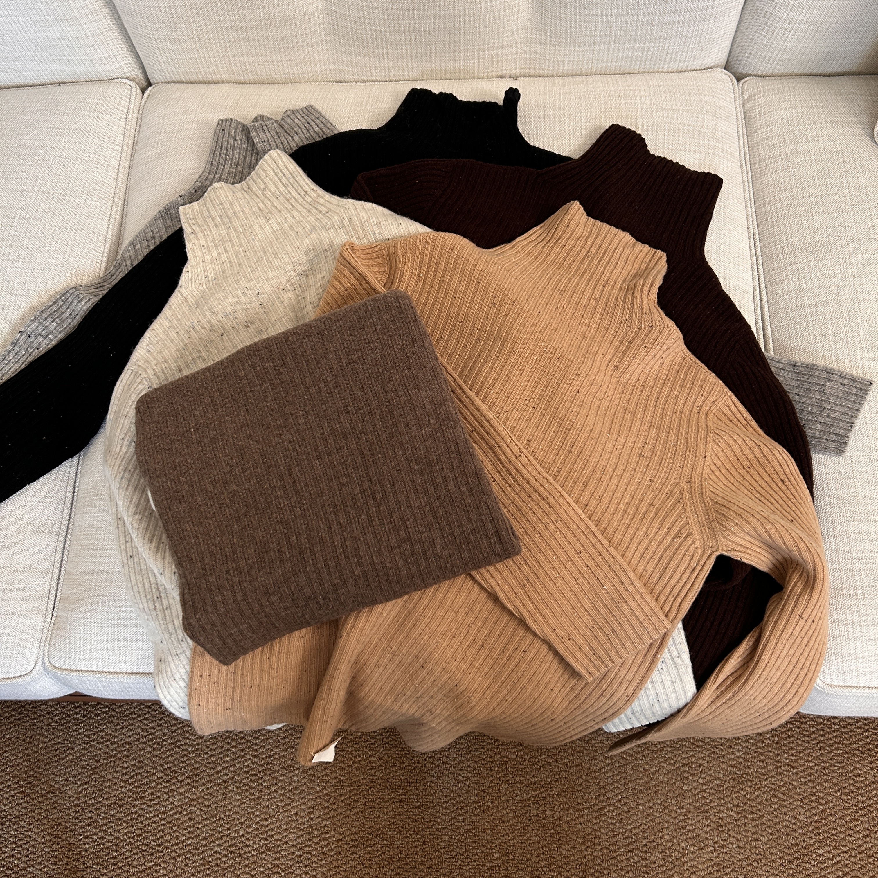 JIAO.AO 设计感百搭时尚老钱风休闲打底毛针织衫Y8851