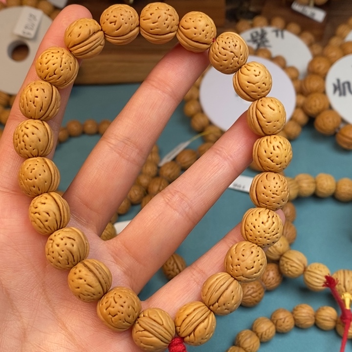 桃核手串白**枪盘锦奶油13A 尺寸误差0.5之间