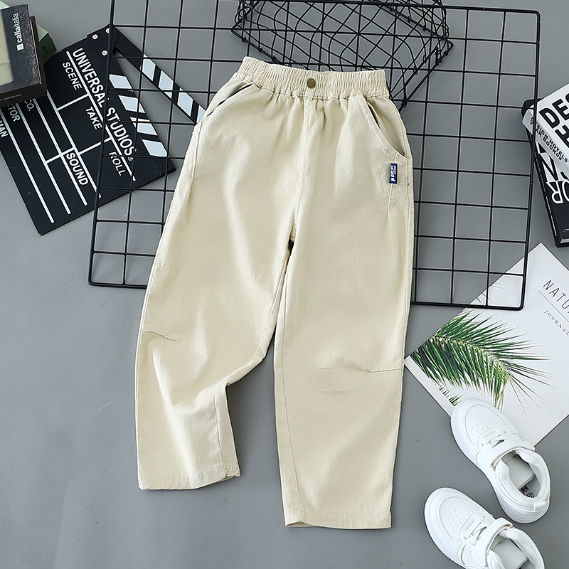 新款男童水洗棉休闲裤春季裤子春秋儿童春款长裤中大童洋气儿童裤