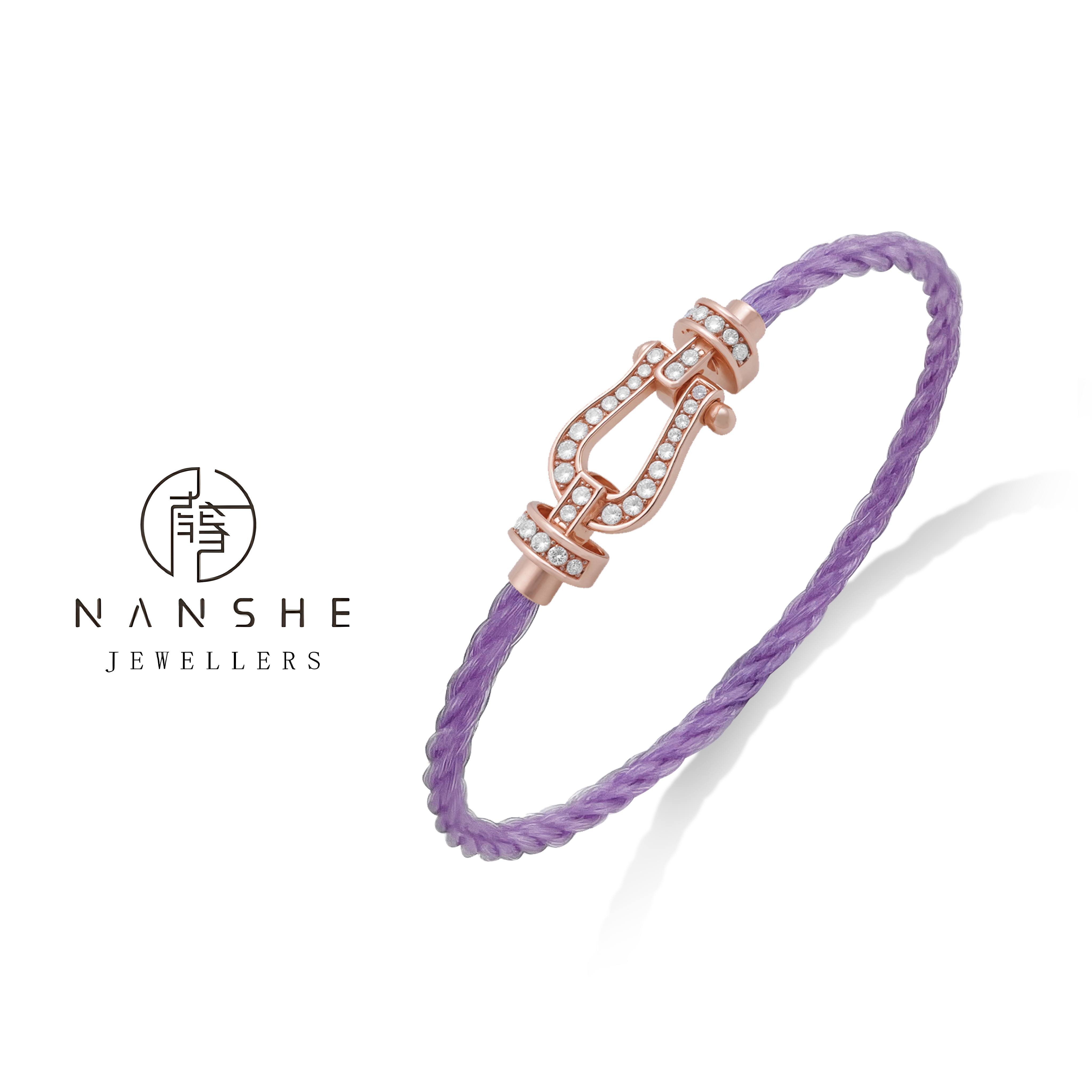 NANSHE/南奢 手工满钻U型马蹄扣手链 L1747