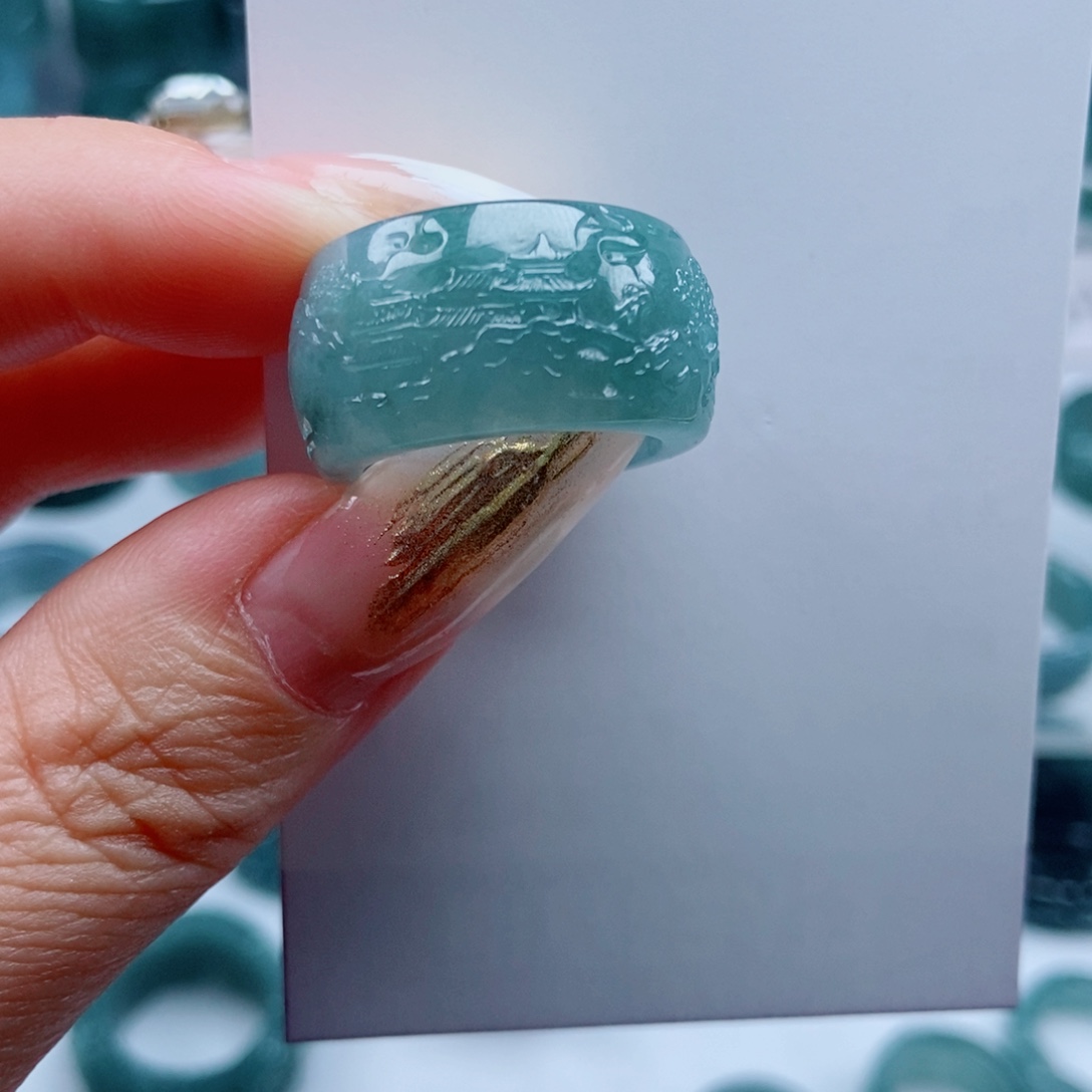 诗***馆翡翠未镶嵌戒指翡翠