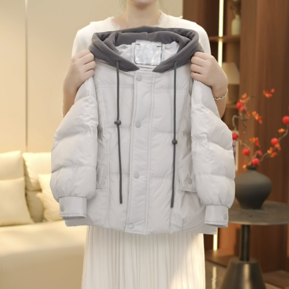 波波鹅女童棉服外套女孩面包服冬装2025新款儿童加厚棉衣--Y6075