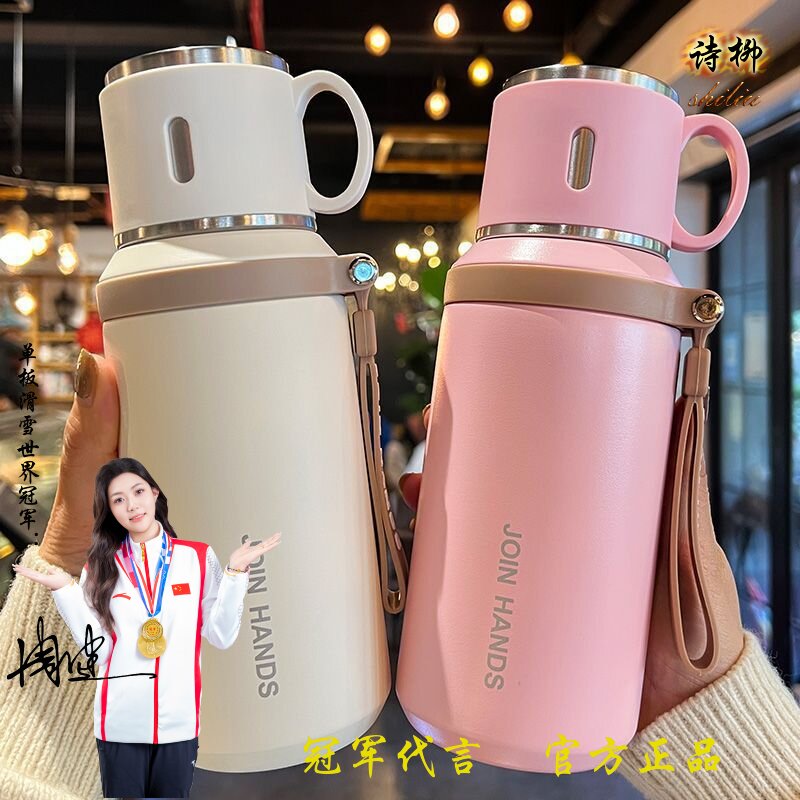新款316不锈钢商务保温杯钢盖简约茶杯保温杯杯子高颜值水杯