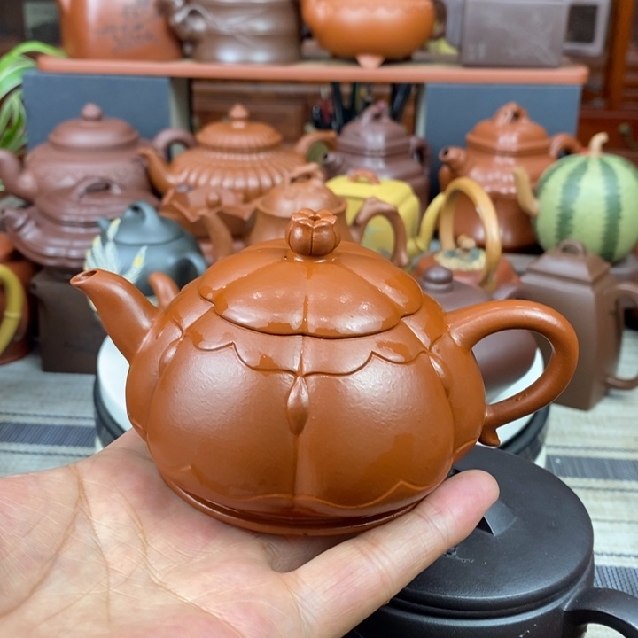紫砂茶壶莲心200CC原矿赵庄朱泥特价