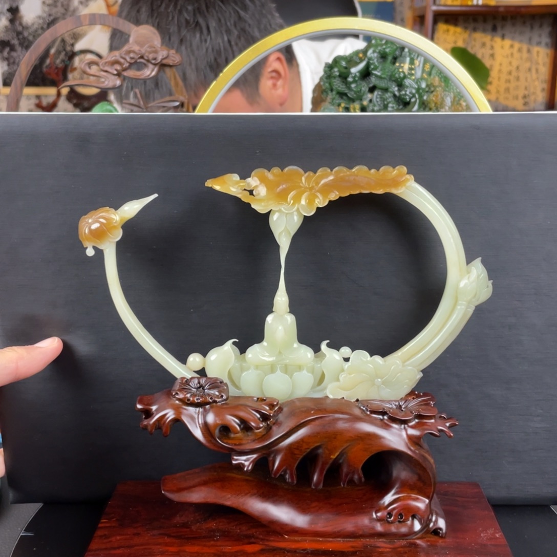 和田玉未镶嵌摆件