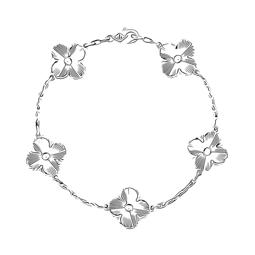 合金手链 【A】   V金重工3.0经典伍花手链