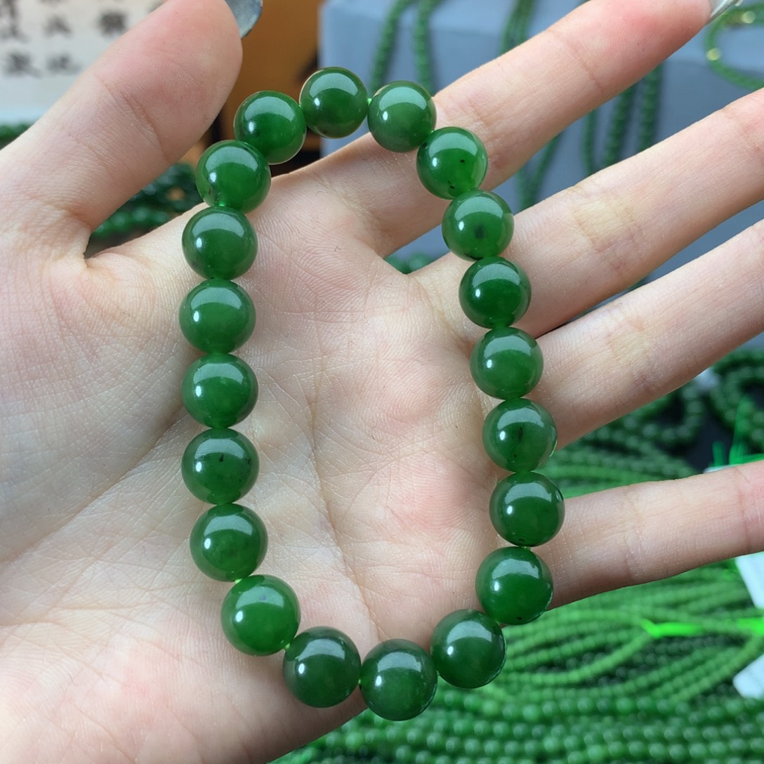 手链未镶嵌和田玉（碧玉）