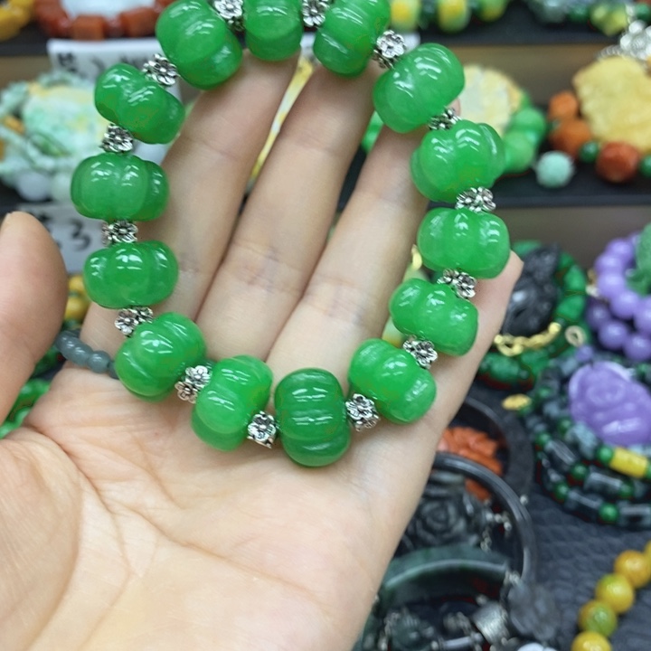 歌***儿翡翠未镶嵌颈饰手链26