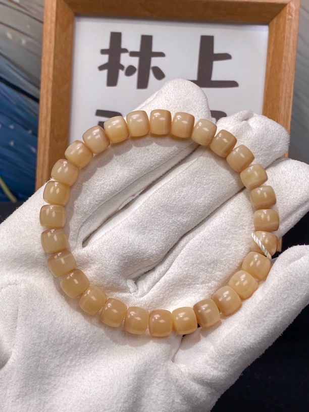 No.249驼骨老黄单圈直切驼骨手串