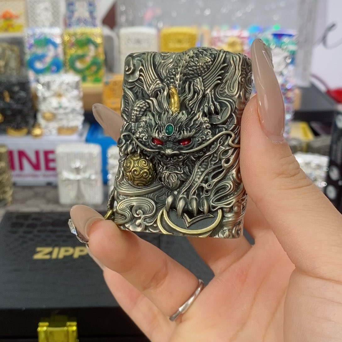 镜面铜灵动貔貅打火机