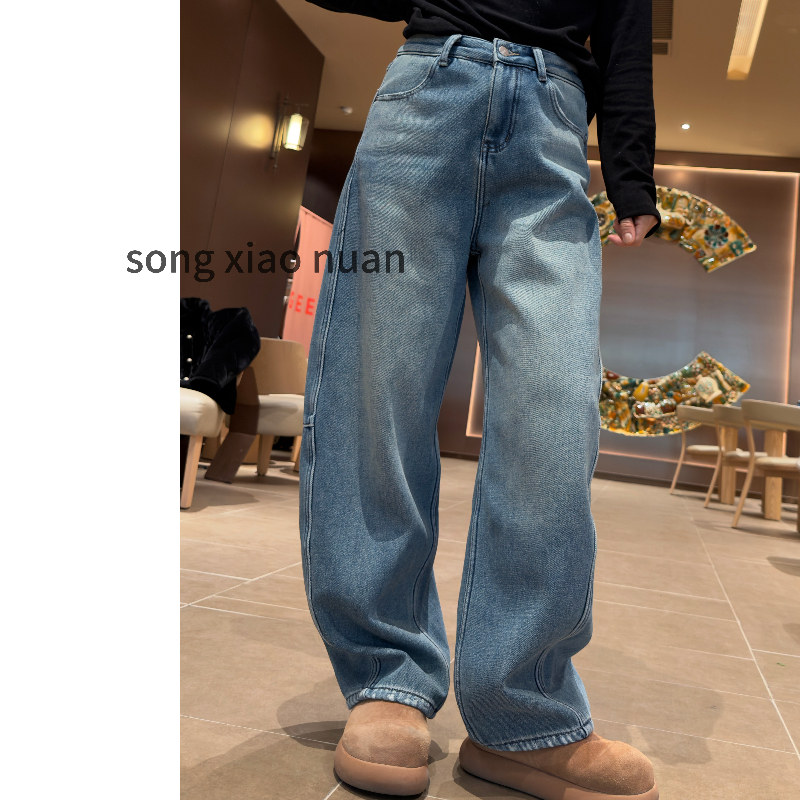 【S.宋晓暖】秋冬新款裁片设计超显瘦婴儿绒加厚弯刀裤NJ-11101