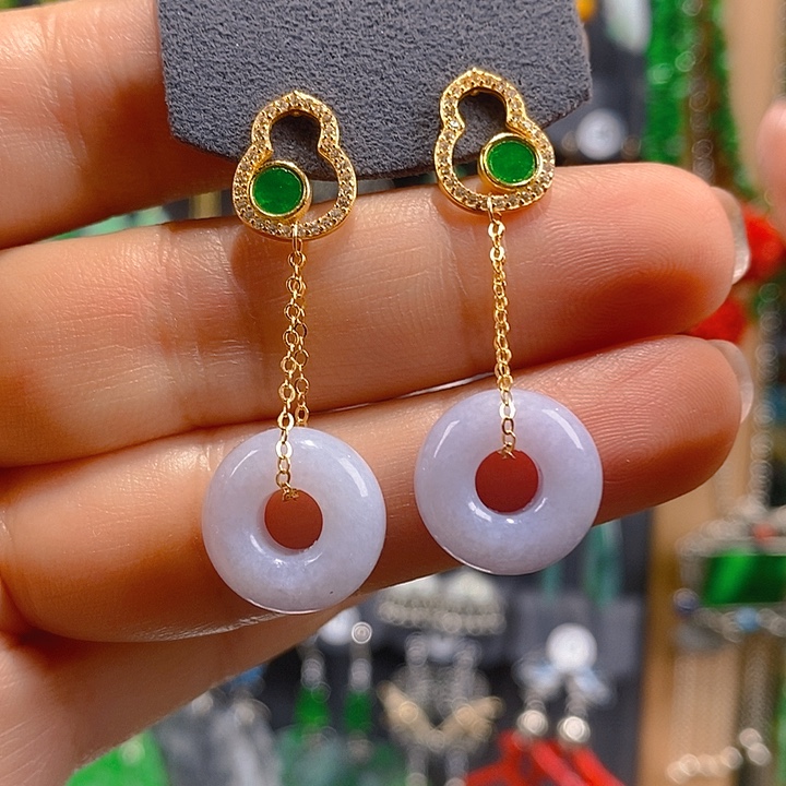 翡翠未镶嵌耳饰翡翠