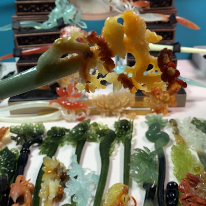 蛇纹石玉发簪未镶嵌