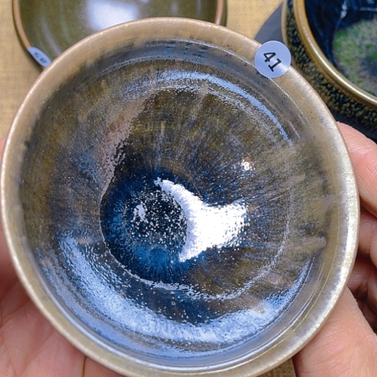 茶盏微瑕龙窑柴烧香炉型9.4口径