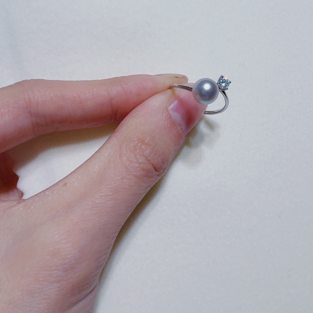海水珍珠戒指银S925镶嵌138