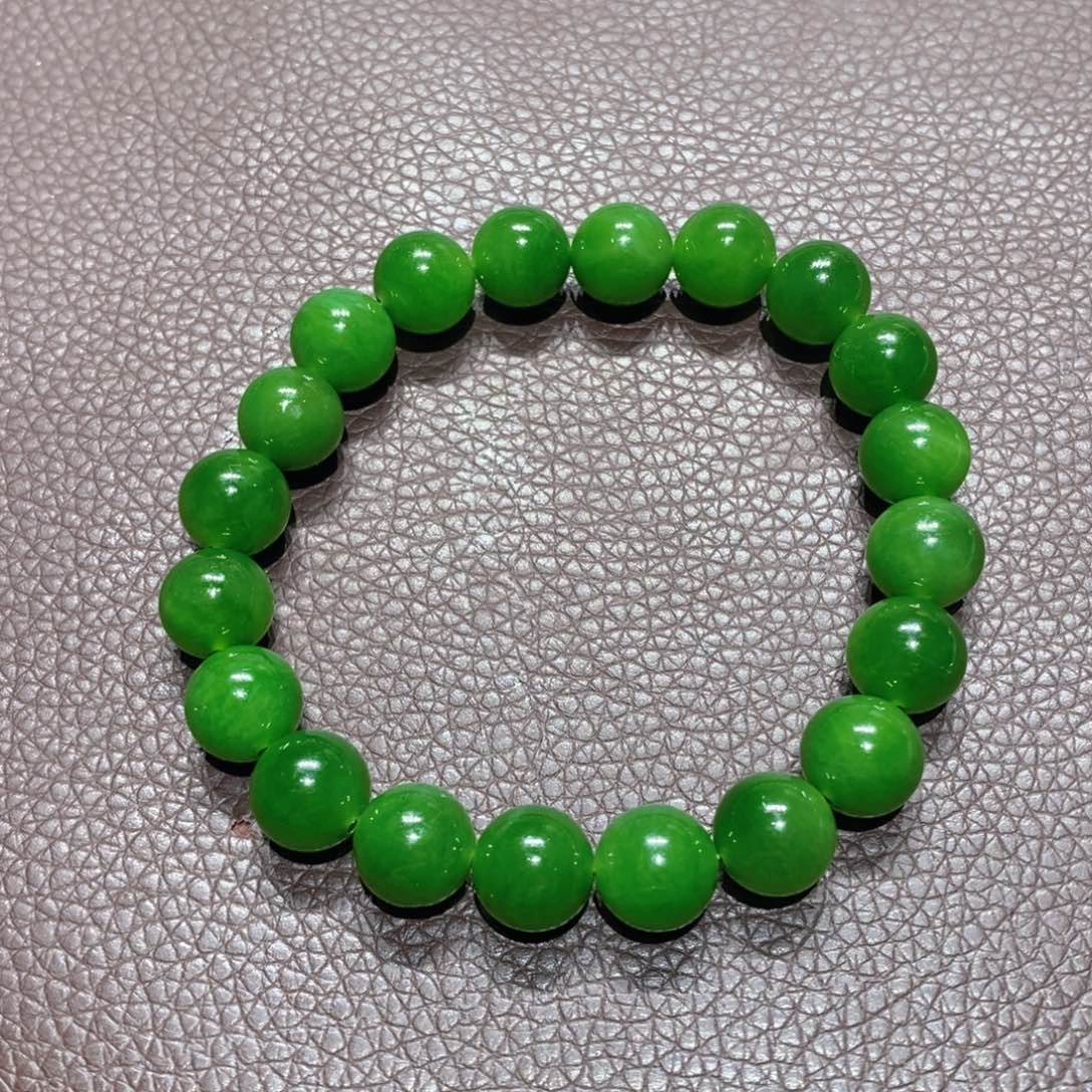 和田玉（碧玉）手链未镶嵌可**嘻
