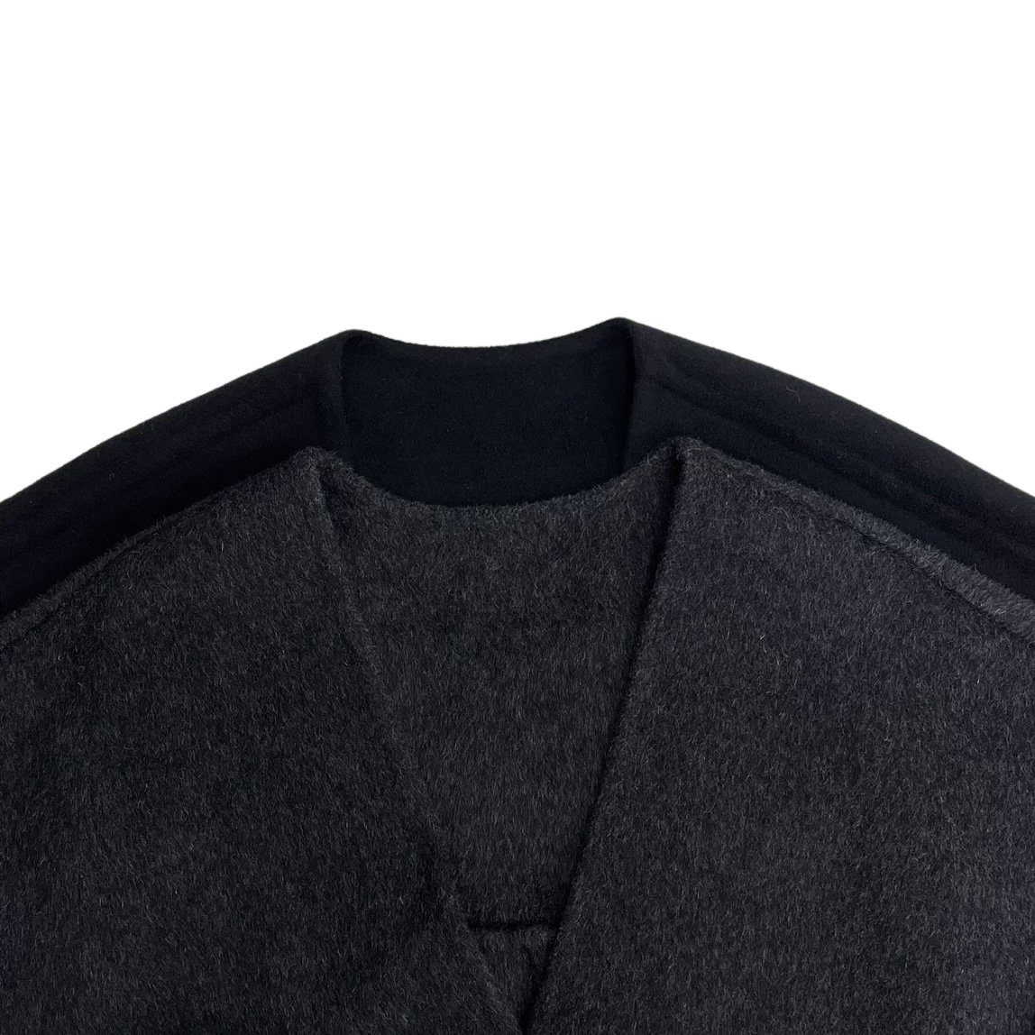 MLoosen Up【松弛笔记】慵懒感100%初剪澳毛双面呢V领廓形无扣大衣