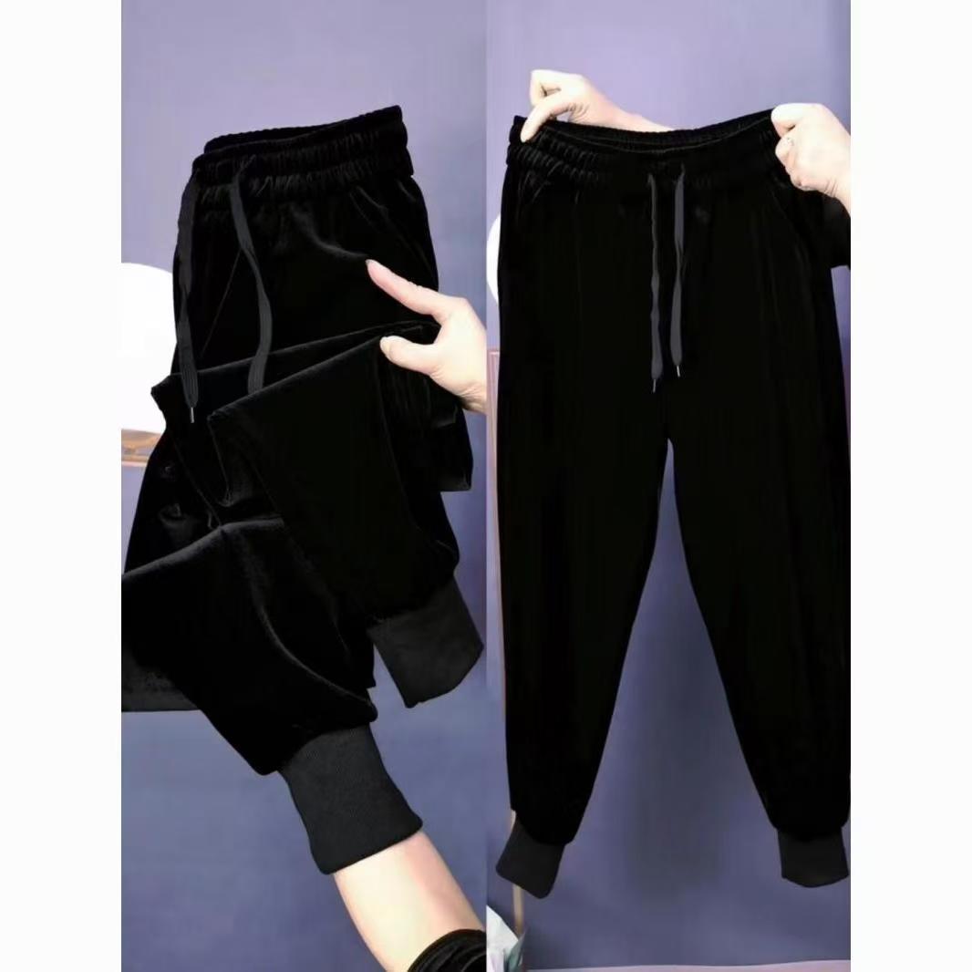 [元旦]金丝绒长款女裤95百搭款薄款