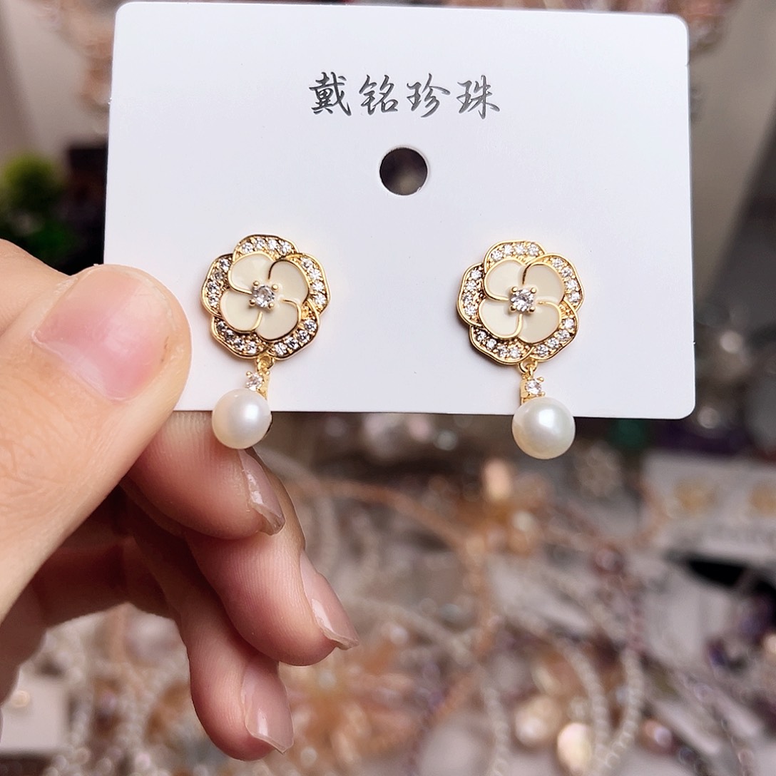 淡水珍珠银S925镶嵌颈饰