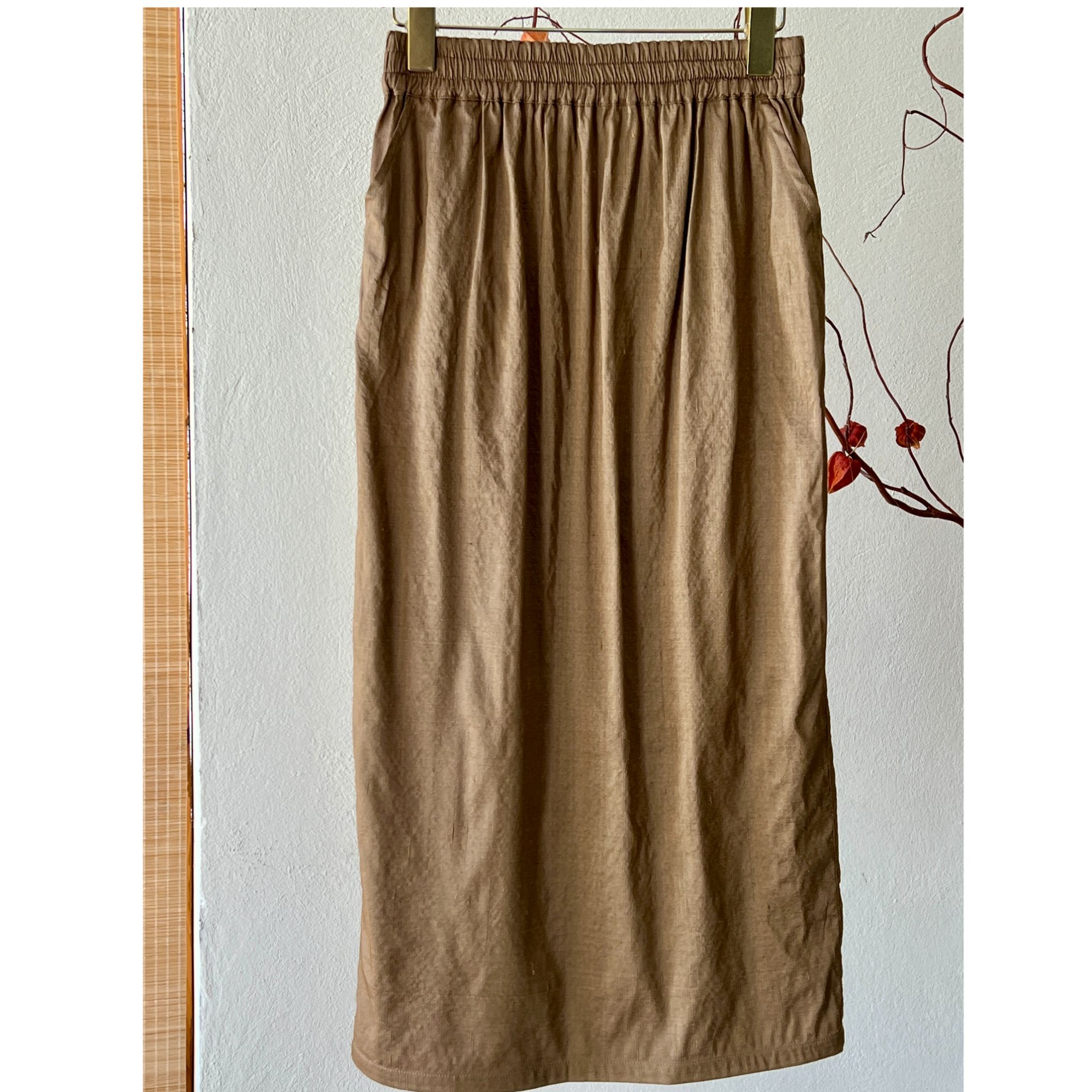  【以晴.高定】柔软高级的老料柞蚕丝极简半裙，同款有上衣可搭