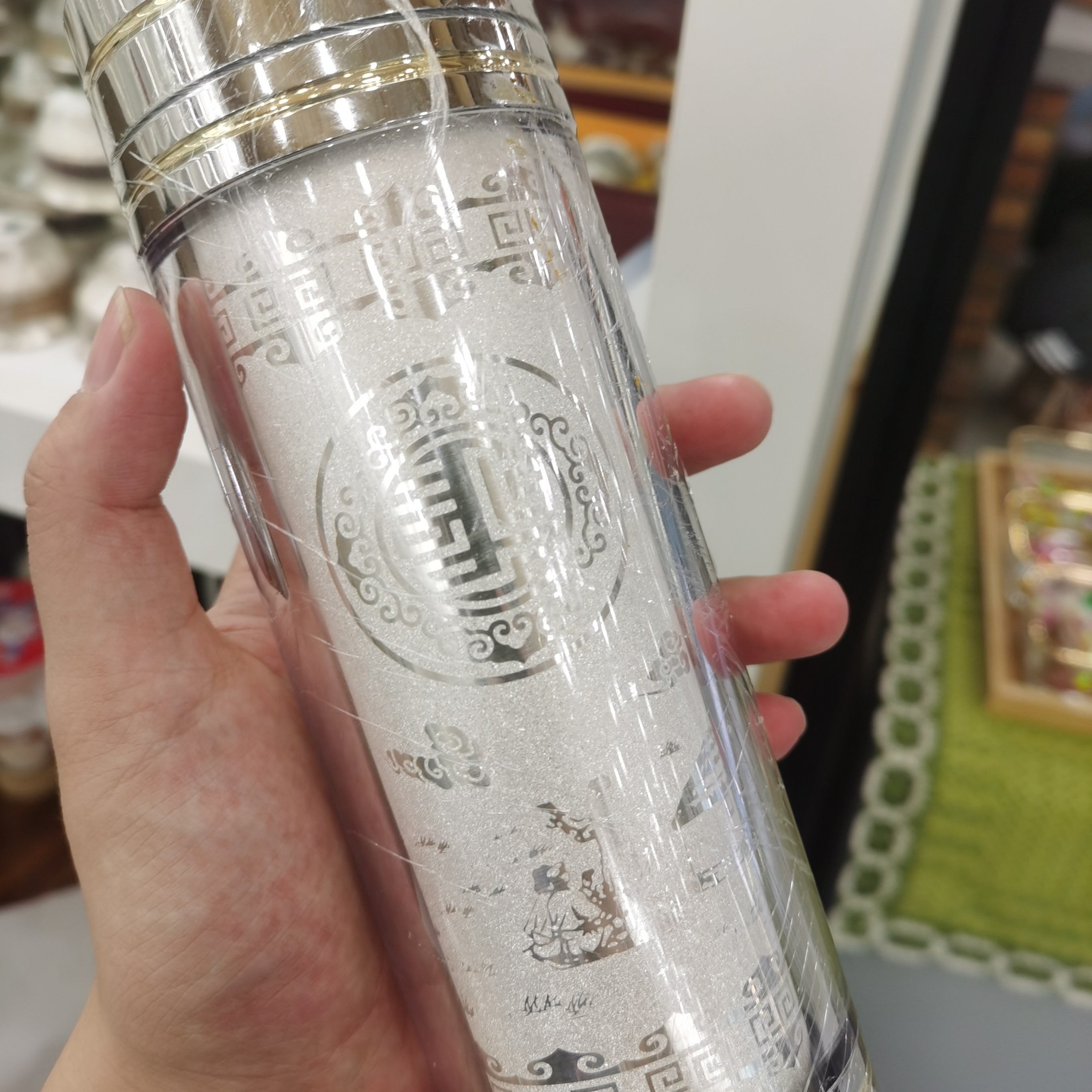 足银银制品 银制品 时尚经典银水杯亮面精美素款