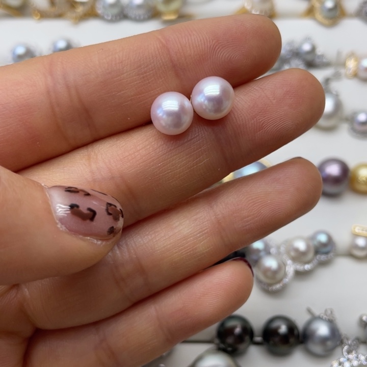 海水珍珠耳饰18K金镶嵌