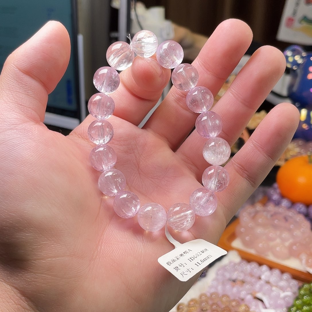 锂辉石手串未镶嵌彩锂辉11.6mm