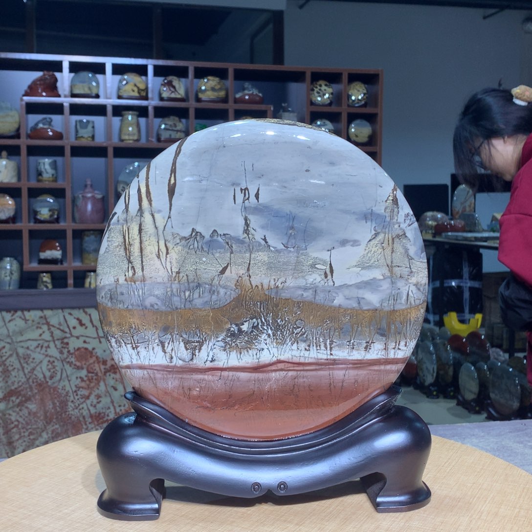 紫砂，广西国画石摆件，收藏观赏