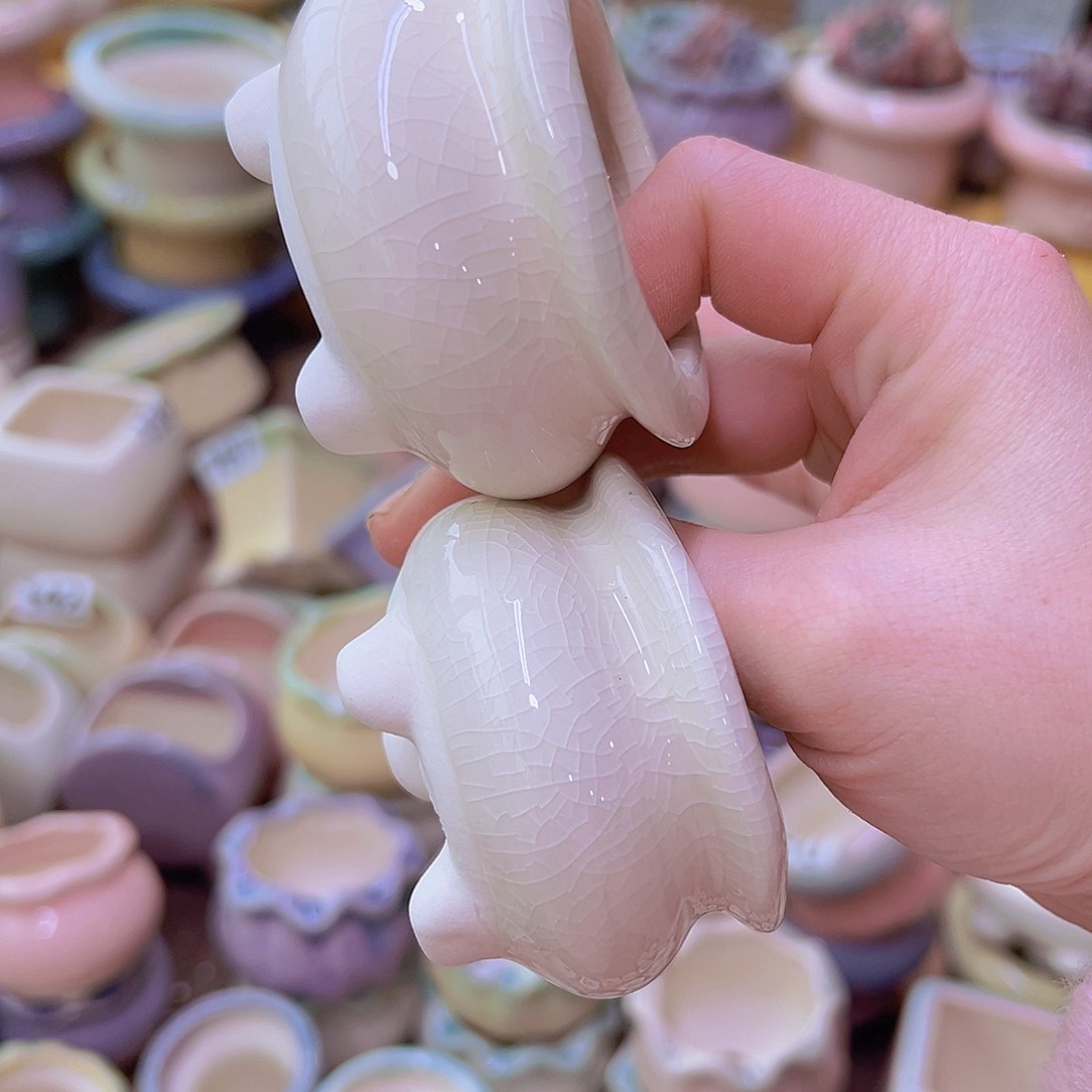 红陶陶瓷花盆当场满12包邮