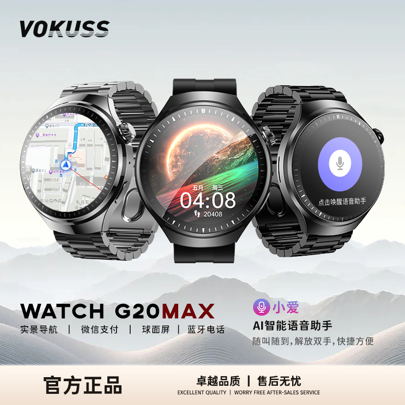 【2025至尊版 球面屏】百科仕G20MAX双支付AI智能手表血压NFC门禁Z