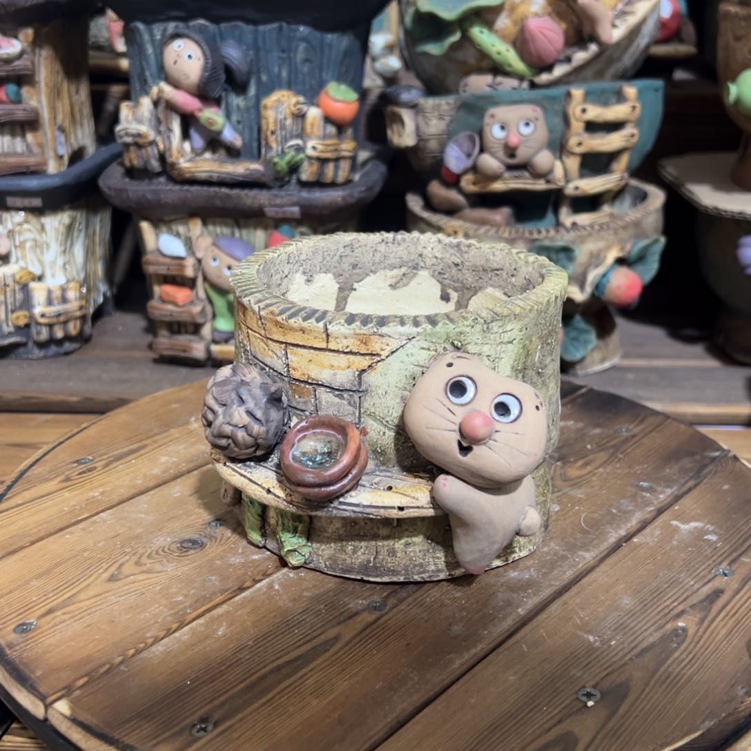 红陶嘻哈多肉花盆