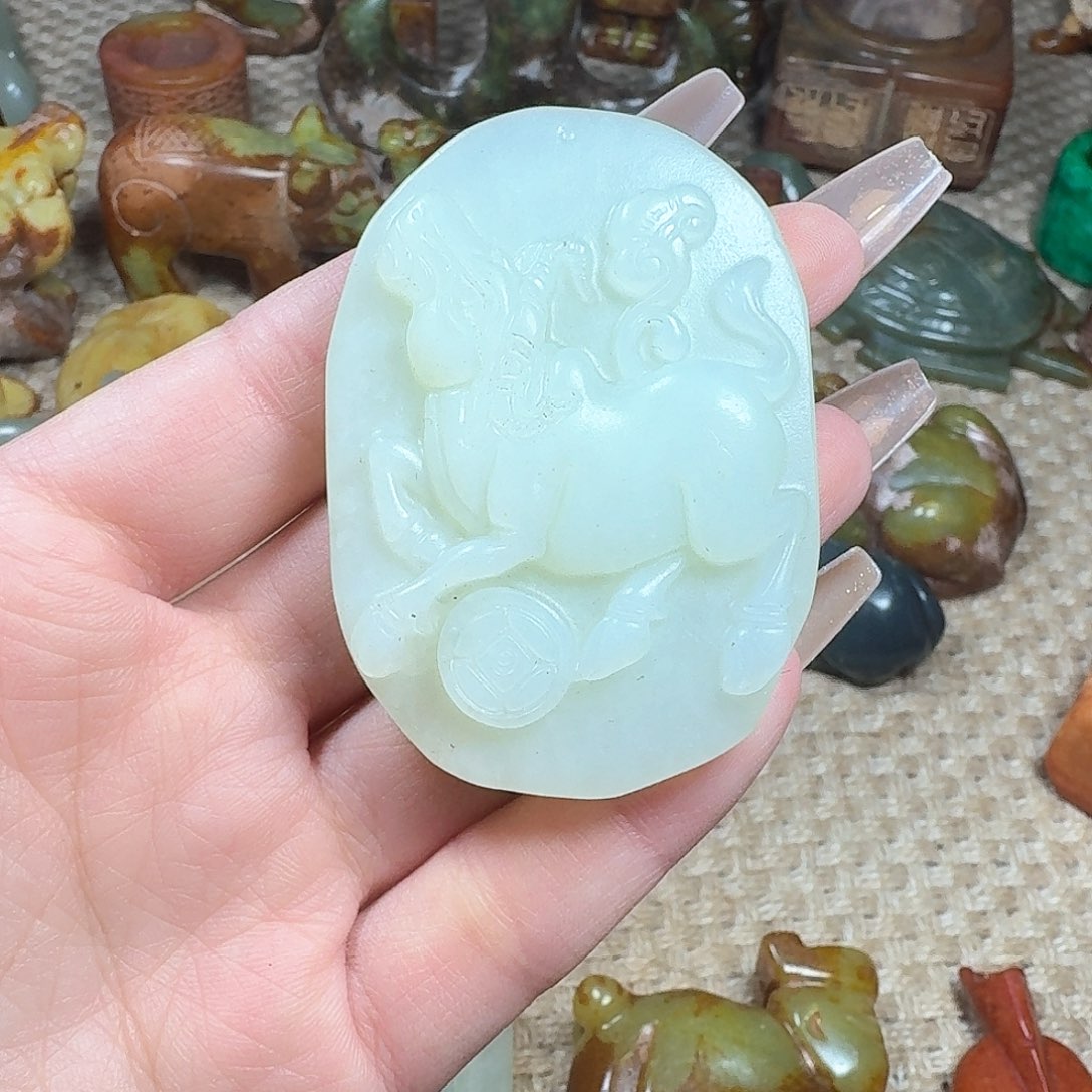 白玉菩提吊坠挂件