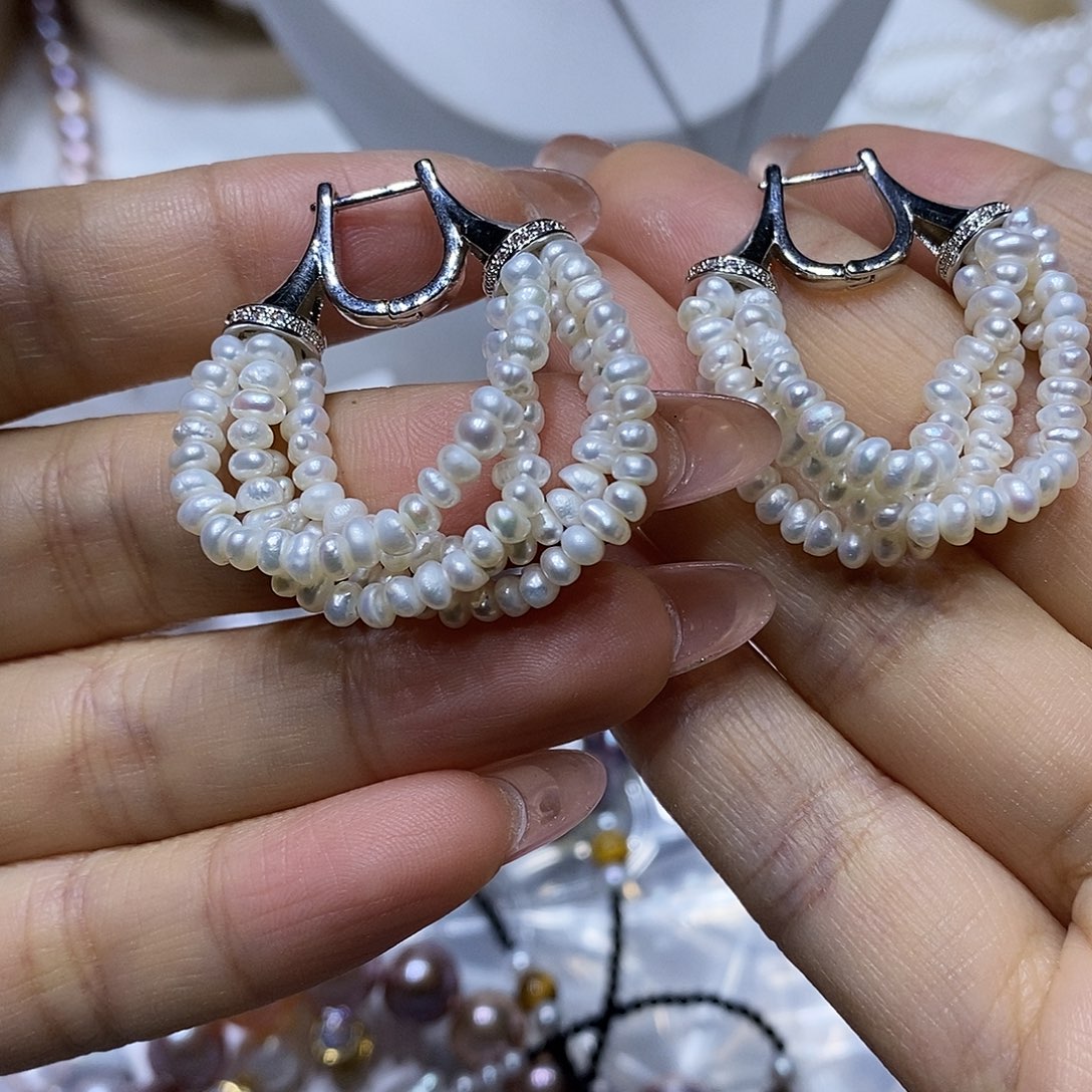 淡水珍珠耳钉未镶嵌