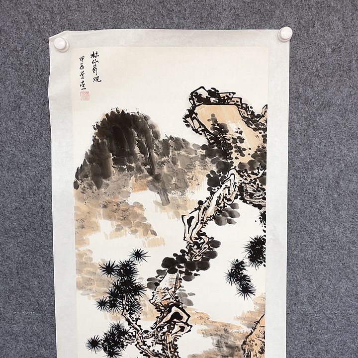 国画李学荣山水作品