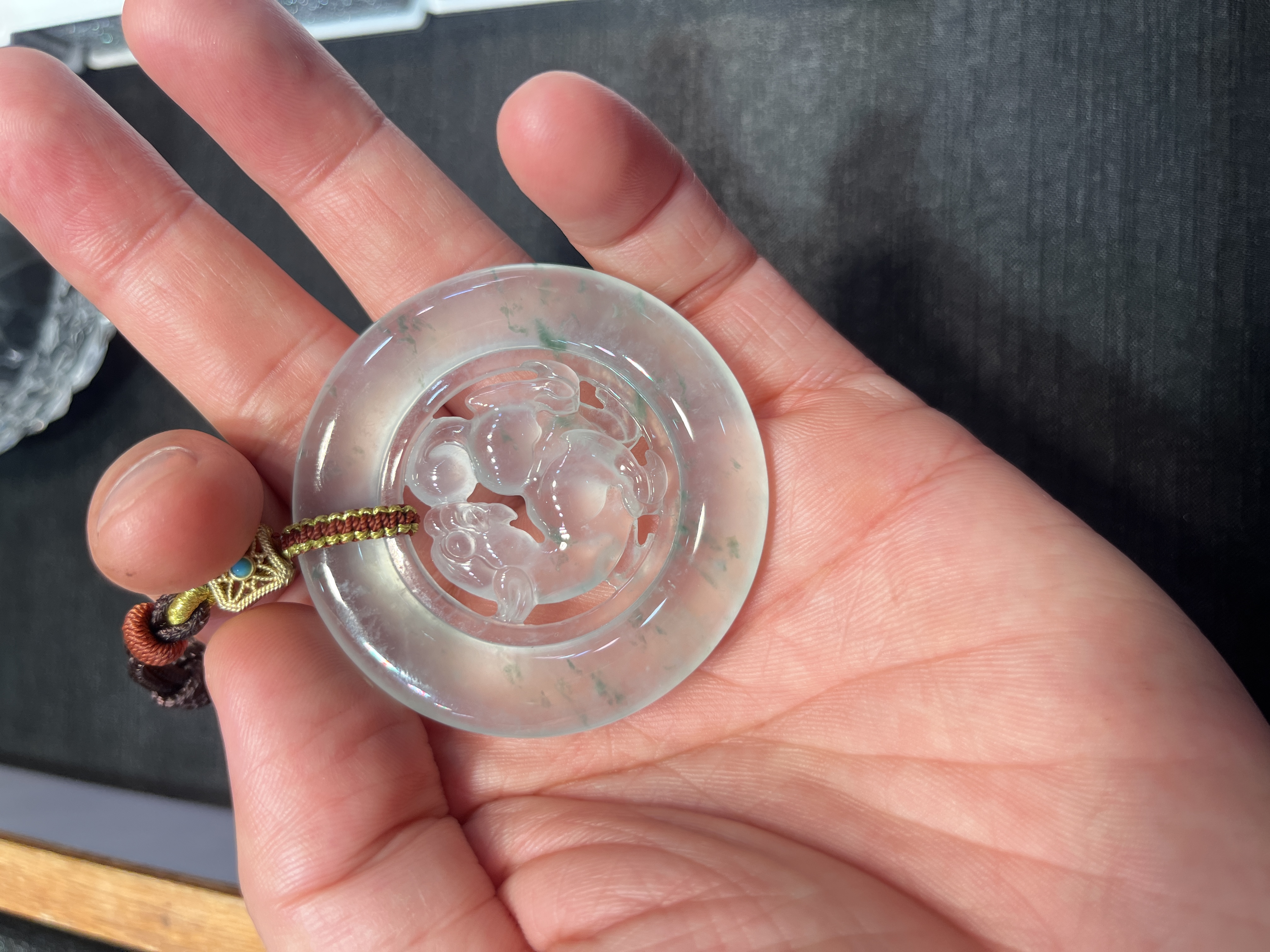天然翡翠 人物 花件 挂件 品质珠宝 雕刻定制   链接
