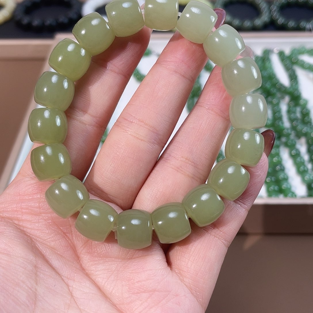 和田玉手链未镶嵌12