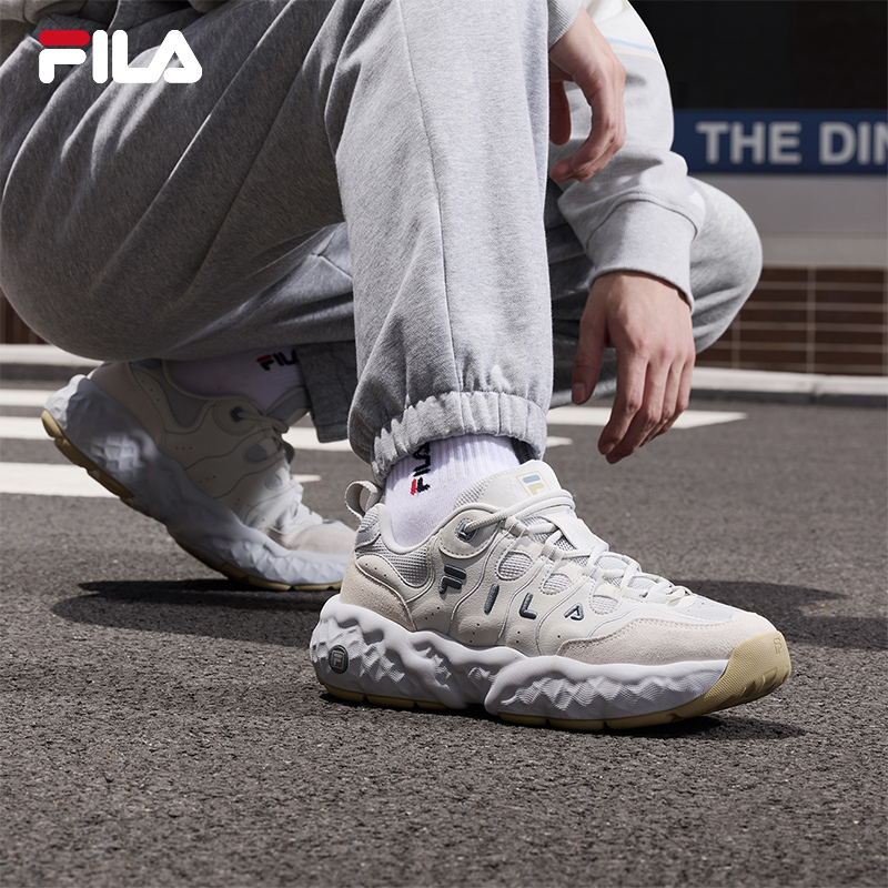 FILA斐乐新款【松饼鞋】男子时尚百搭潮流厚底增高百搭老爹鞋