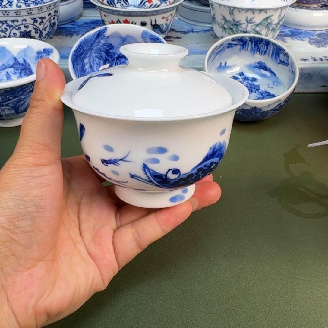 陶景德镇纯手绘茶具圆圆300