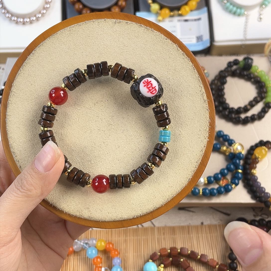 南红玛瑙手饰银S925镀金镶嵌