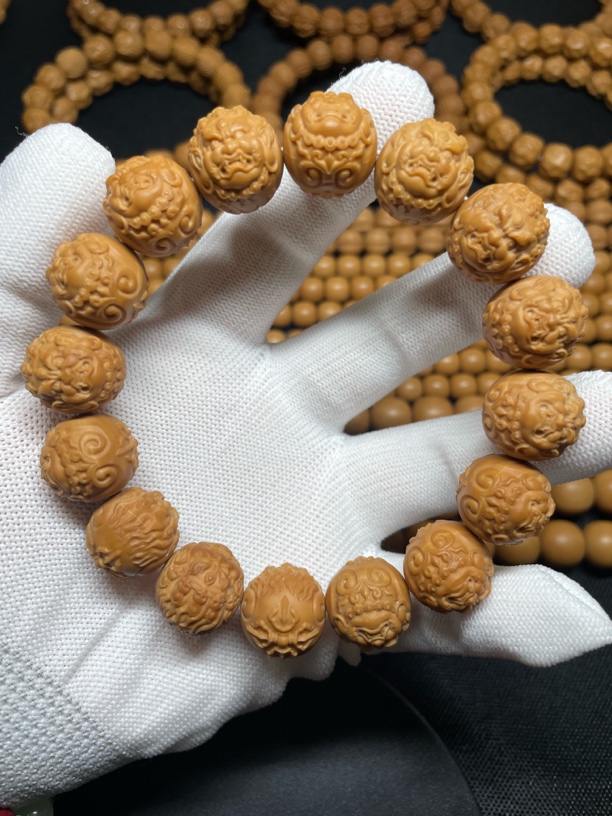 猴头核桃聚宝盆精雕黑天16+全品无暇